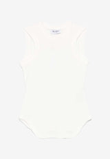 The Attico Reese Logo Embroidered Tank Top White 250WCN00003_001