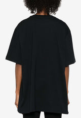 The Attico Asymmetrical Crewneck T-shirt Black 250WCT00350_100