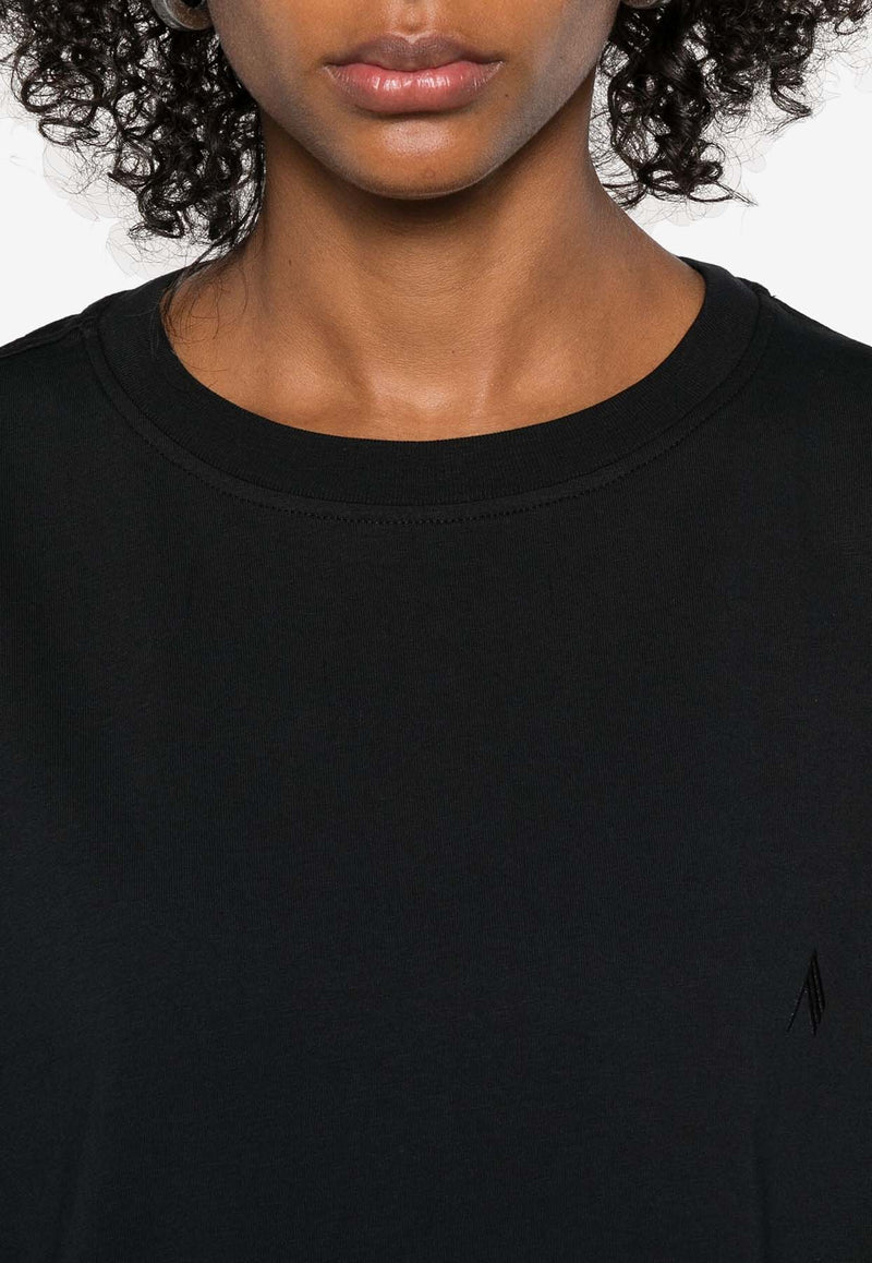 The Attico Asymmetrical Crewneck T-shirt Black 250WCT00350_100