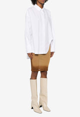 The Attico Diana Asymmetrical Shirt White 250WCH00004_001