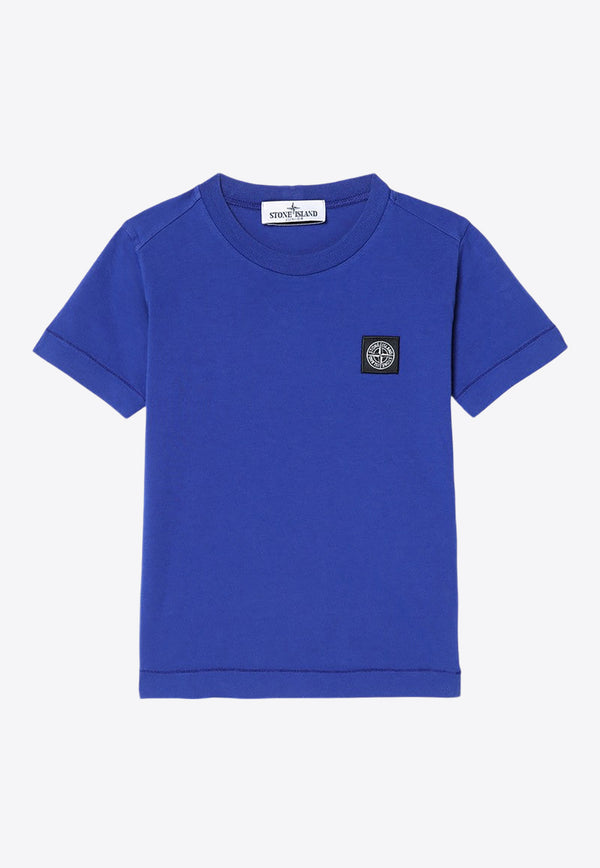 Stone Island Junior Boys Logo Patch T-shirt Blue 811620147/P_STONE-V0022