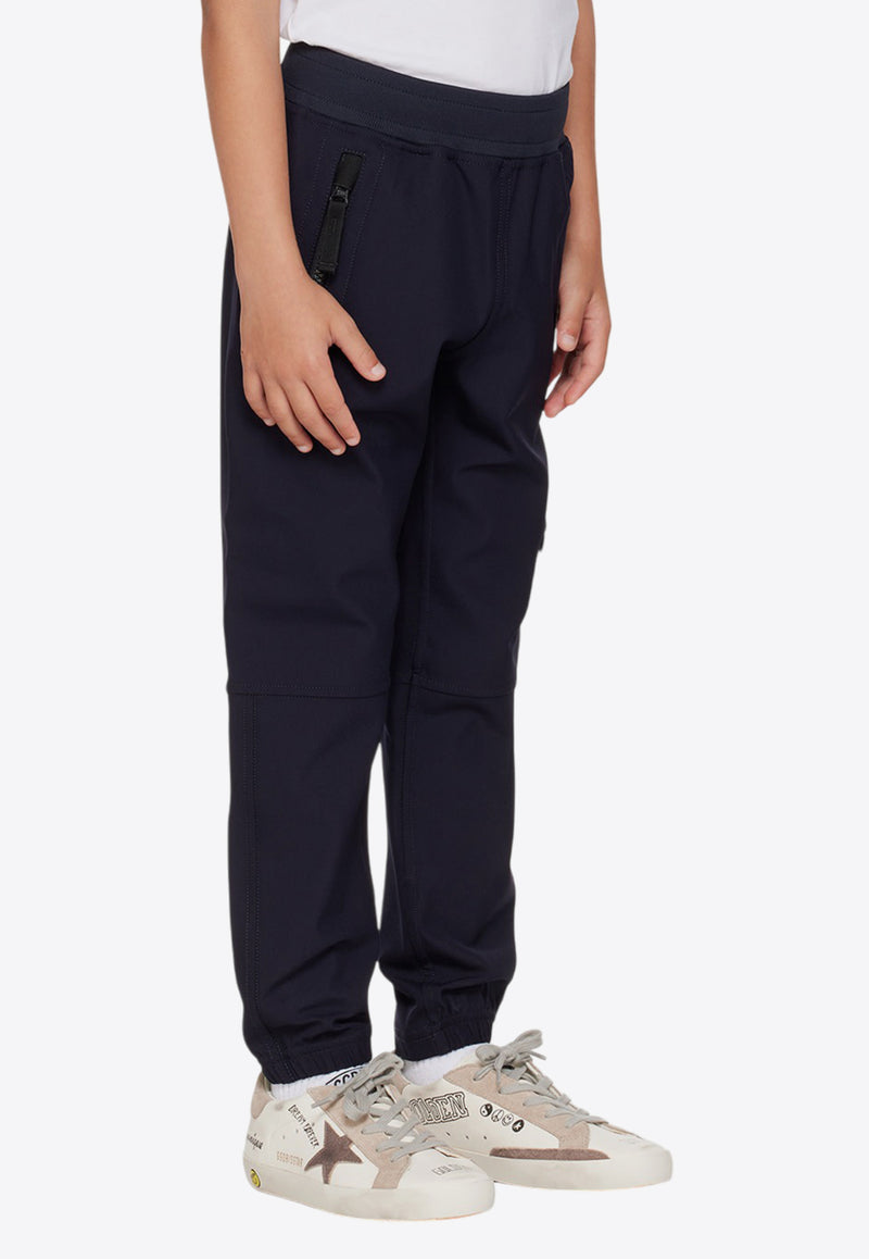 Stone Island Junior Boys Logo Patch Drawstring Track Pants Navy 811630316NAVY