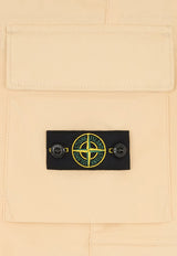 Stone Island Junior Boys Logo Patch Tapered Cargo Pants Beige 811630714BEIGE