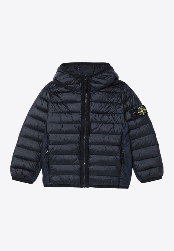 Stone Island Junior Boys Compass Patch Down Jacket Navy 811641124/P_STONE-V0020