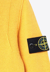 Stone Island Junior Boys Compass Patch Wool Sweater Yellow 8116502Z1/P_STONE-V0030