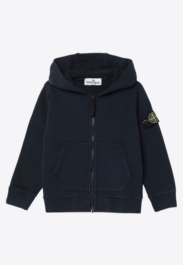 Stone Island Junior Boys Compass Patch Zip-Up Jacket Navy 811660720/P_STONE-V0020