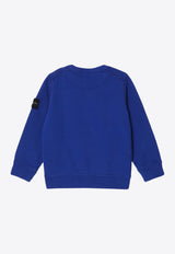 Stone Island Junior Boys Compass Patch Sweatshirt Blue 8116613-B20/P_STONE-V0022