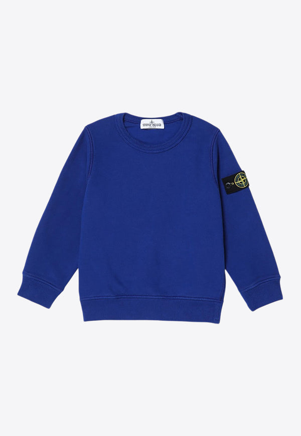 Stone Island Junior Boys Compass Patch Sweatshirt Blue 811661320/P_STONE-V0022