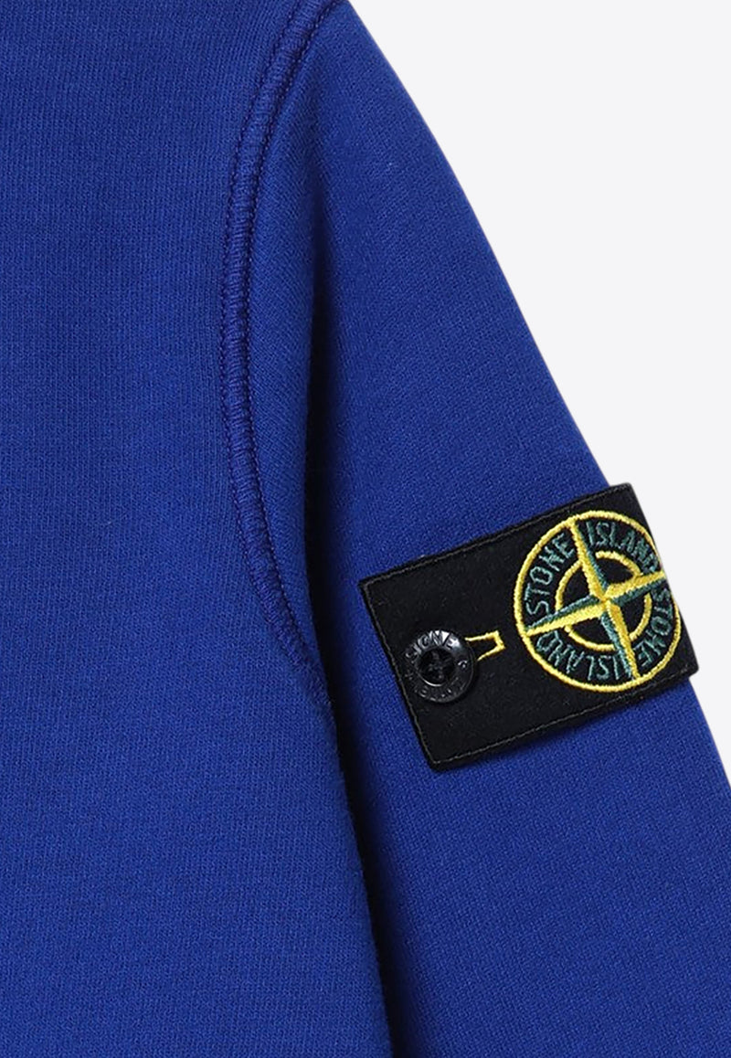 Stone Island Junior Boys Compass Patch Sweatshirt Blue 811661320/P_STONE-V0022