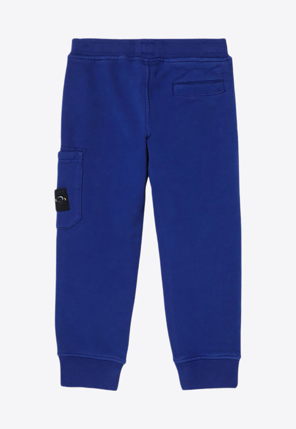 Stone Island Junior Boys Compass Patch Track Pants Blue 8116615-B20/P_STONE-V0022