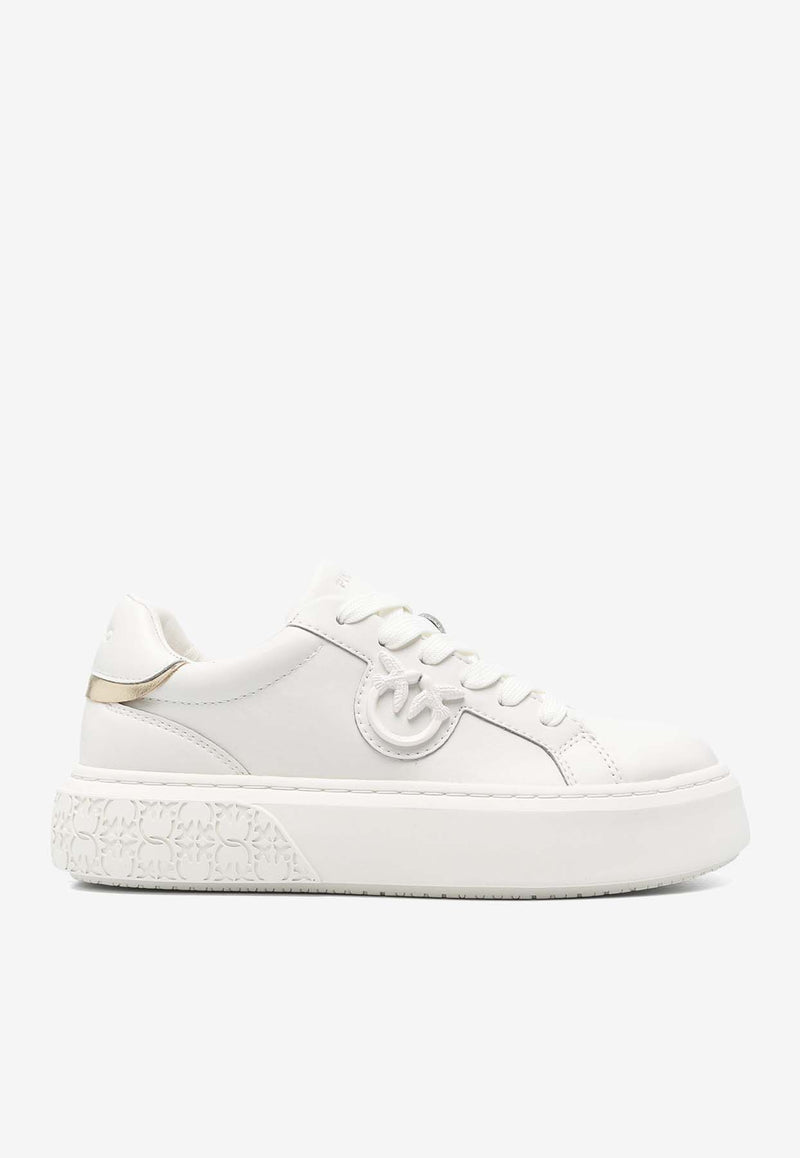 PINKO Yoko 12 Lace-Up Sneakers White SS0071P001_Z12