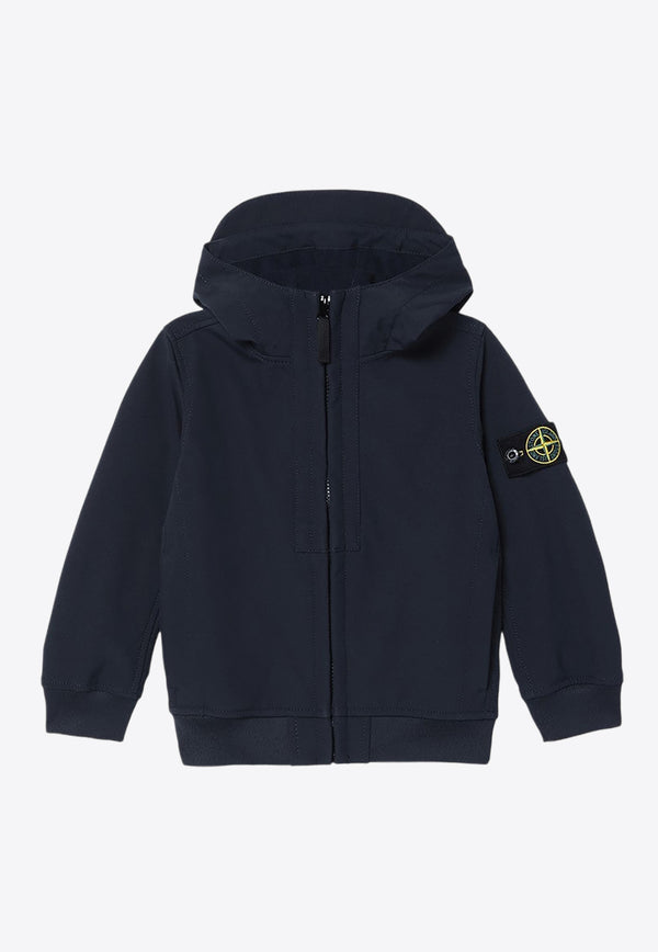 Stone Island Junior Boys Compass Patch Zip-Up Jacket Navy 8116Q01-C22/P_STONE-V0020