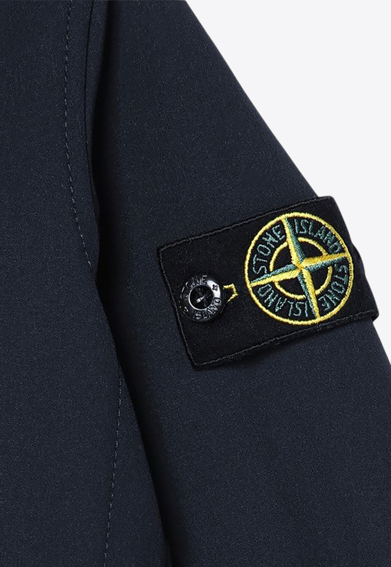 Stone Island Junior Boys Compass Patch Zip-Up Jacket Navy 8116Q01-C22/P_STONE-V0020