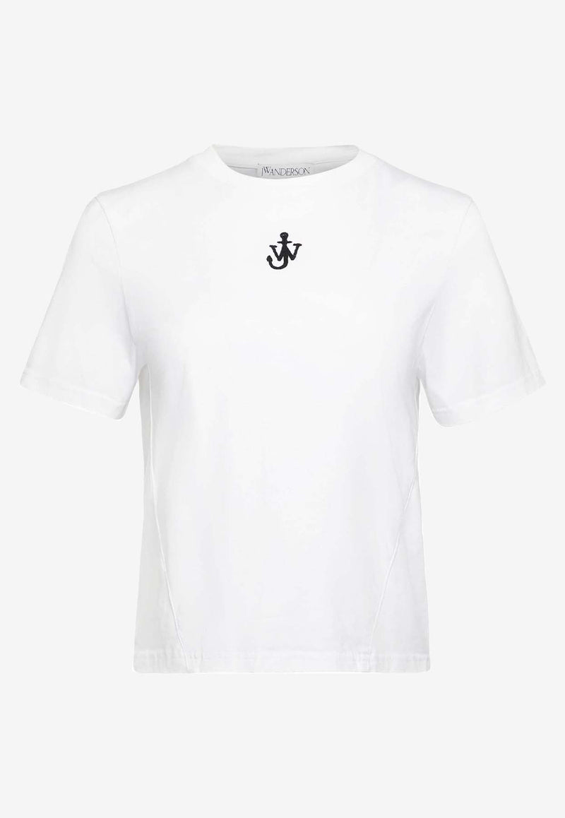 JW Anderson Anchor Embroidered T-shirt White JT0259PG1715_001