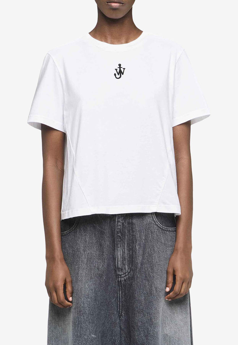 JW Anderson Anchor Embroidered T-shirt White JT0259PG1715_001