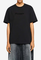 JW Anderson Logo Embroidered Crewneck T-shirt Black JT0282PG1510_999