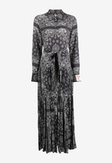 Golden Goose DB Paisley Print Maxi Shirt Dress Black GWP00824P001257_60318