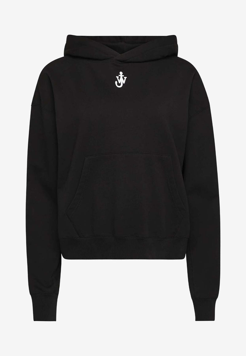 JW Anderson Anchor Embroidered Hooded Sweatshirt Black JW0216PG1719_999