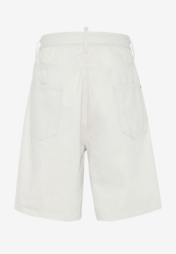 Dsquared2 Icon Denim Shorts Off-white S79MU0073D30013_729