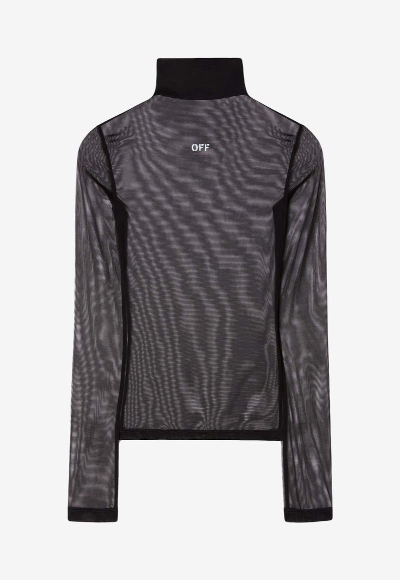 Off-White OFF Stamp Long-Sleeved Top Black OWAD122S25JER001_1001