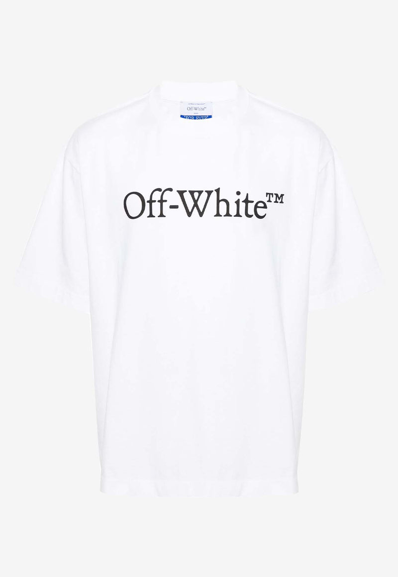 Off-White Big Bookish Skate Crewneck T-shirt White OMAA120C99JER008_0110