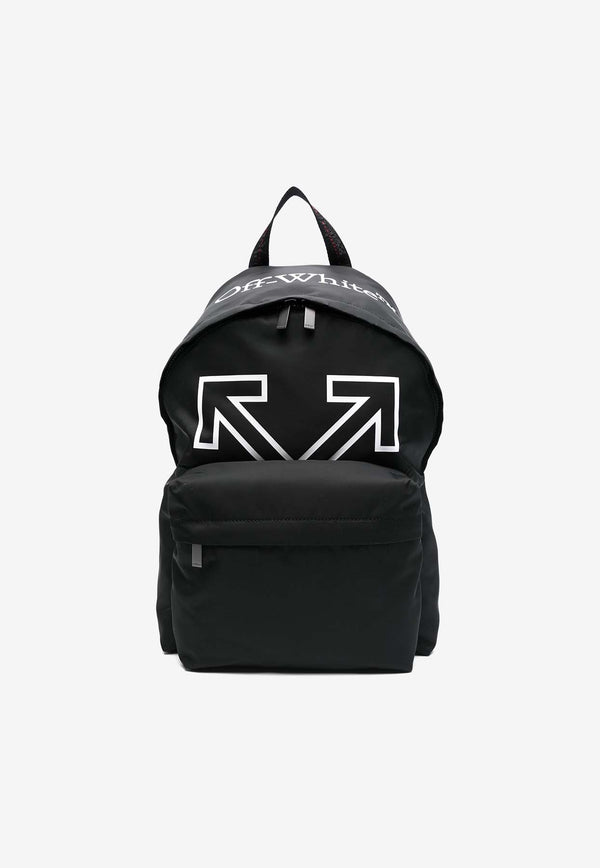 Off-White Heritage Logo Print Backpack Black OMNB123C99FAB001_1001