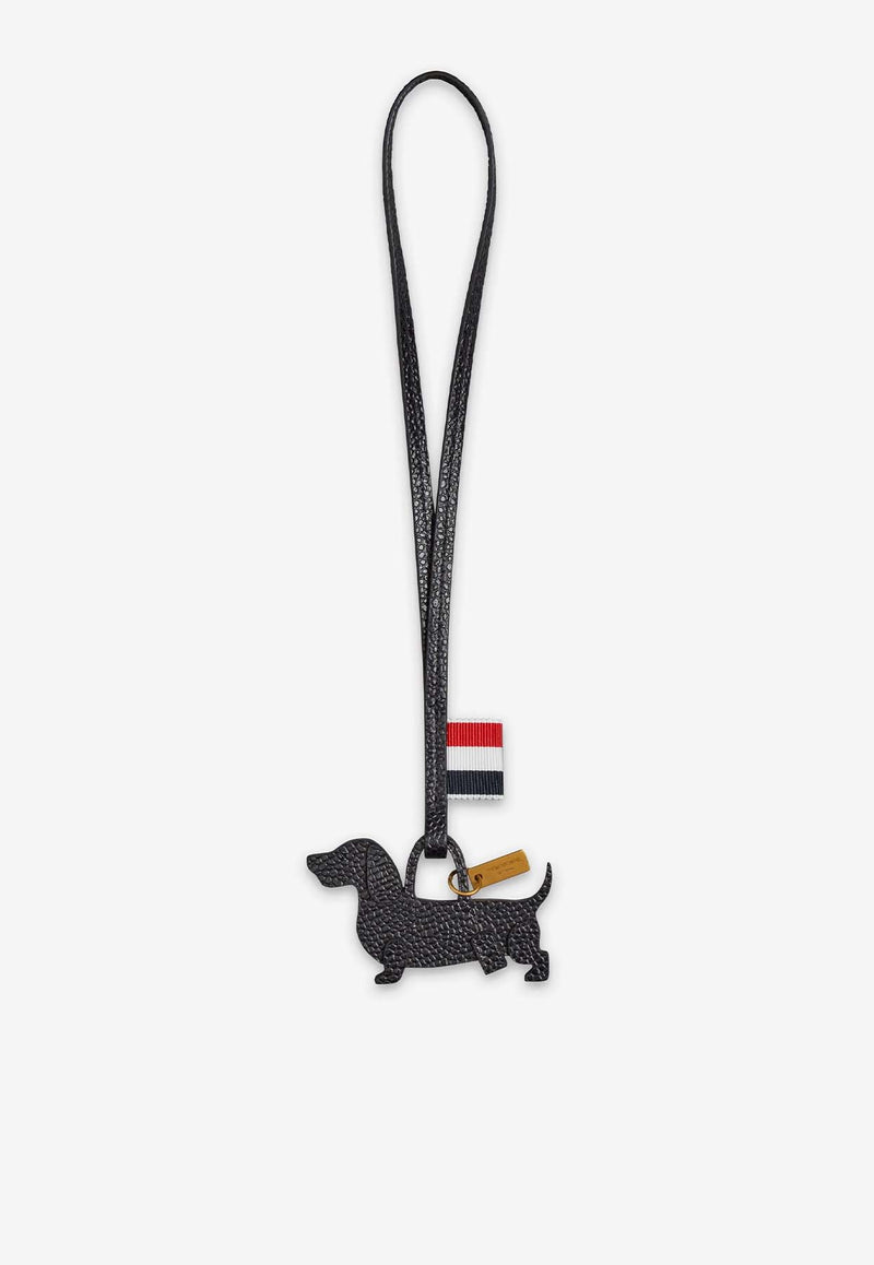 Thom Browne Hector Leather Keyring Black UAM064A00198_001