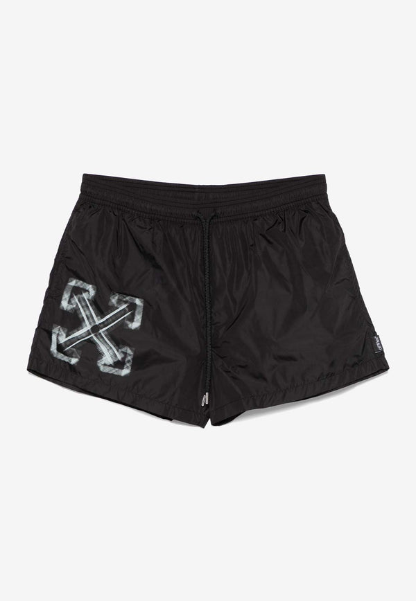 Off-White Vibe Arrow Swim Shorts Black OMFD014S25FAB004_1041