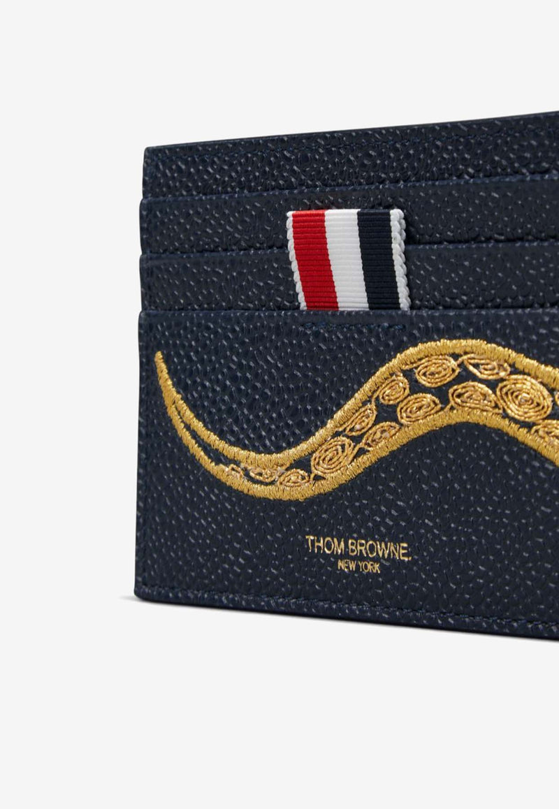 Thom Browne Snake Embroidered Cardholder Navy UAW059A00198_415