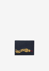 Thom Browne Snake Embroidered Cardholder Navy UAW059A00198_415