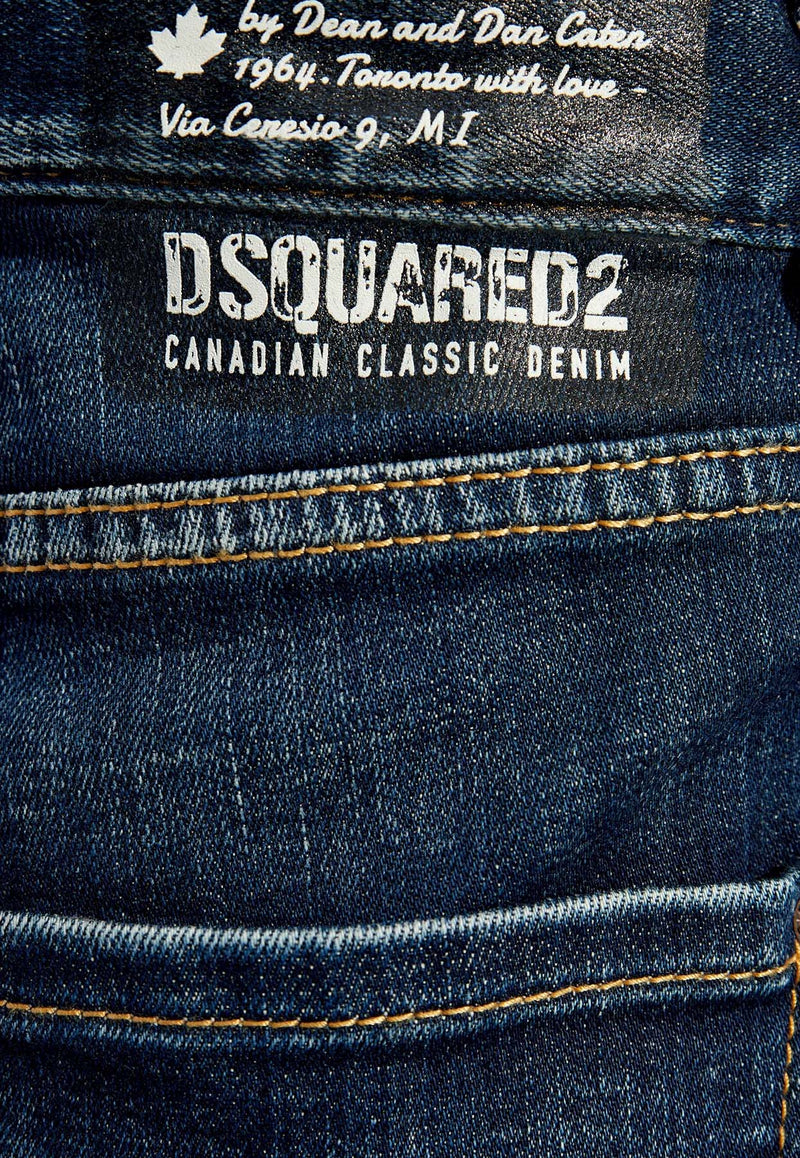 Dsquared2 Washed Denim Shorts Navy S75MU0496S30342_470