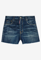 Dsquared2 Washed Denim Shorts Navy S75MU0496S30342_470