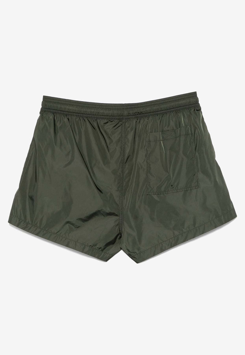 Off-White OFF Stamp Swim Shorts Green OMFD014S25FAB005_5250