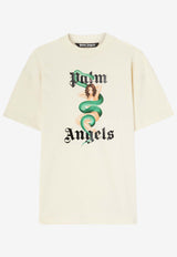 Palm Angels Ivy Pin Up Crewneck T-shirt Ivory PMAA001S25JER007_0B10