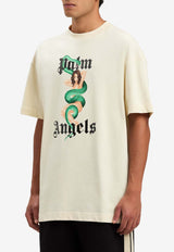 Palm Angels Ivy Pin Up Crewneck T-shirt Ivory PMAA001S25JER007_0B10