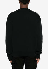 Off-White Intarsia Knit Logo Sweater Black OMHE167C99KNI001_1001