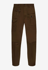 Dsquared2 Cargo Straight Pants Military Green S74KB0818S39021_728