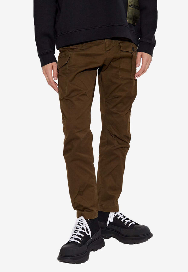 Dsquared2 Cargo Straight Pants Military Green S74KB0818S39021_728