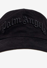 Palm Angels Logo Embroidered Baseball Cap Black PWLB036S25FAB001_1010