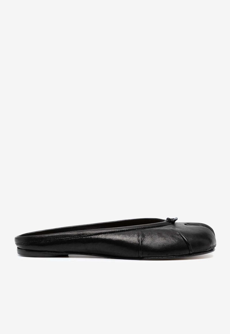 Maison Margiela Tabi Calf Leather Flat Mules Black S39WZ0105P6378_T8013