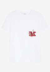 Max Mara Nunzio Monogram Crewneck T-shirt White 2511941021600NUNZIO_004