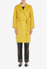 Max Mara Arona Double-Faced Wool Coat Yellow 2519011101600ARONA_20