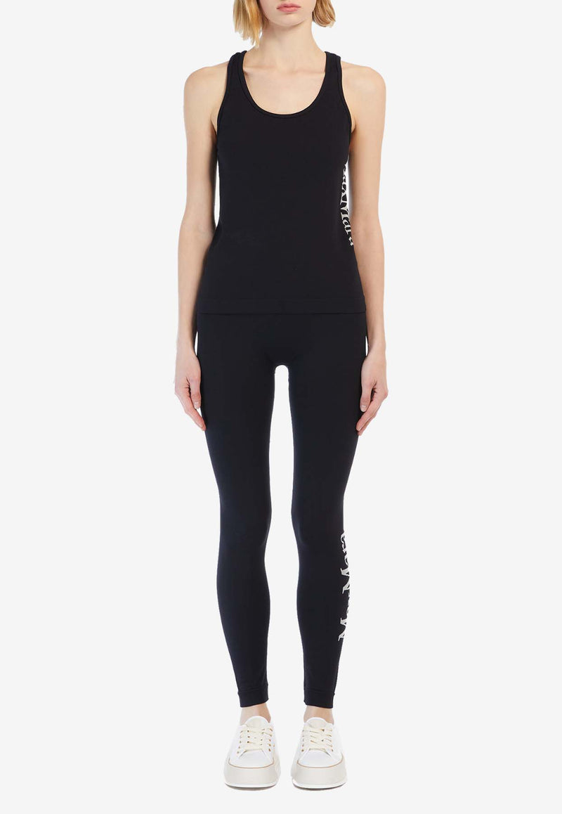 S Max Mara Basilea Technical Logo Leggings Black 2519811011600BASILEA_7