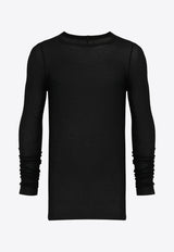 Rick Owens Ribbed Long-Sleeved T-shirt Black RU01E5250RC_09