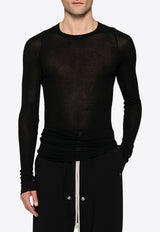 Rick Owens Ribbed Long-Sleeved T-shirt Black RU01E5250RC_09