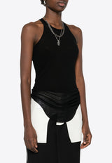 Rick Owens Fine Ribbed Tank Top Black RP01E7101RC_09