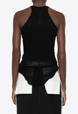 Rick Owens Fine Ribbed Tank Top Black RP01E7101RC_09