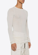 Rick Owens Ribbed Long-Sleeved T-shirt White RU01E5250RC_41