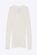 Rick Owens Ribbed Long-Sleeved T-shirt White RU01E5250RC_41