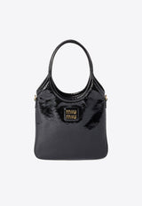 Miu Miu Ivy Leather Top Handle Bag Black 5BA281VOWFADNT_F0002